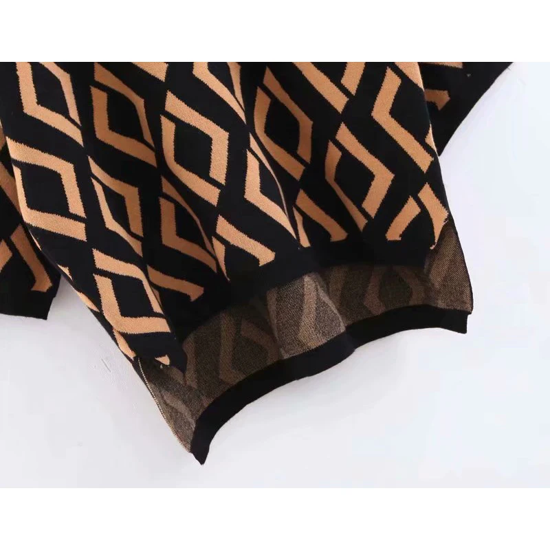 Повседневный женский свитер коричневого цвета весна-осень 2019 новая мода круглый