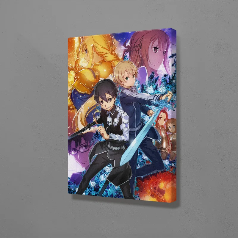 

Постер с изображением меча, аниме, Картина на холсте, украшение для дома, декоративная картина для спальни