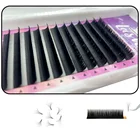 MASSCAKU макияж Цветущий авто-вентиляторы для наращивания ресниц Мега объем ресниц 0,05 0,07 0,10 мм легкая-вентиляторы Премиум ресниц