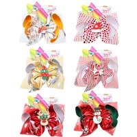 cn 7 jojo bows for girls jojo siwa large christmas hair bows for girls with clips bowknot handmade hair accessories