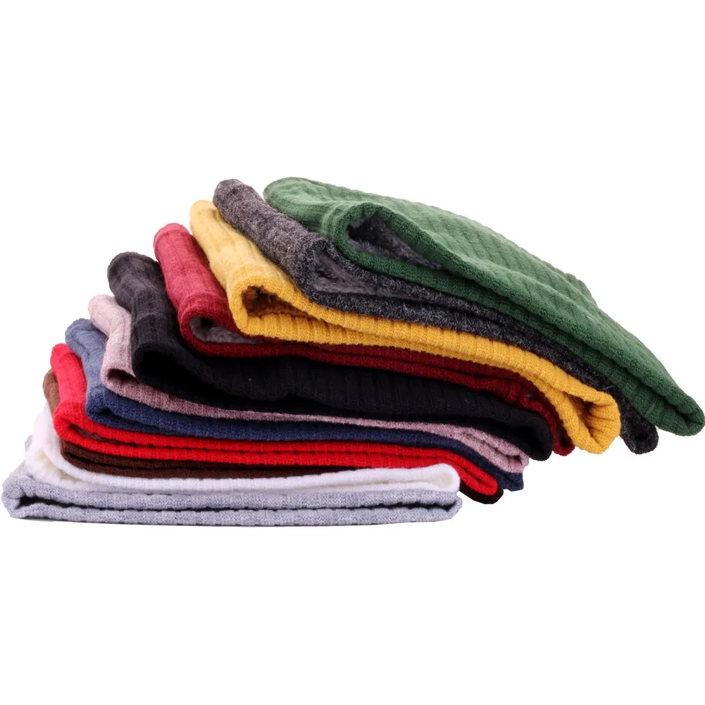 CRUOXIBB зимний двухслойный шейный теплый мягкий флисовый плотный вязаный круглый