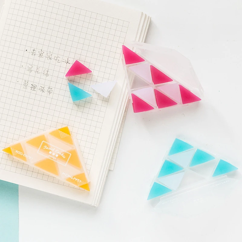 Треугольный карандаш ластик японский креативный цветной комбинированный