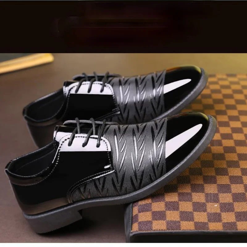 

2021 Spring Autumn New British Style Male Leather Casual Shoes Designer Design Solid Slip-on Rubber Shoes Soft Breathable