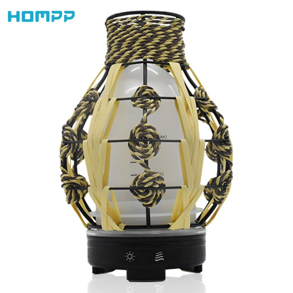 Увлажнитель воздуха ультразвуковой с пеньковой веревкой 7 цветов 120