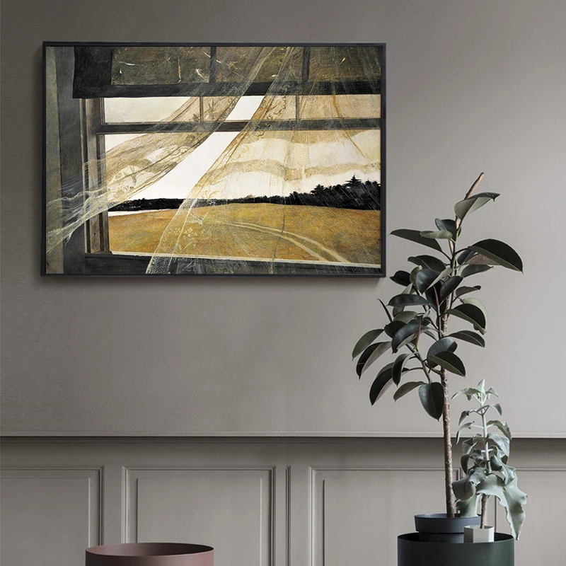 New realism painting Gentle evening wind Nordic poster Canvas Painting Wall Art Livingroom Home Decoration Unframed | Дом и сад