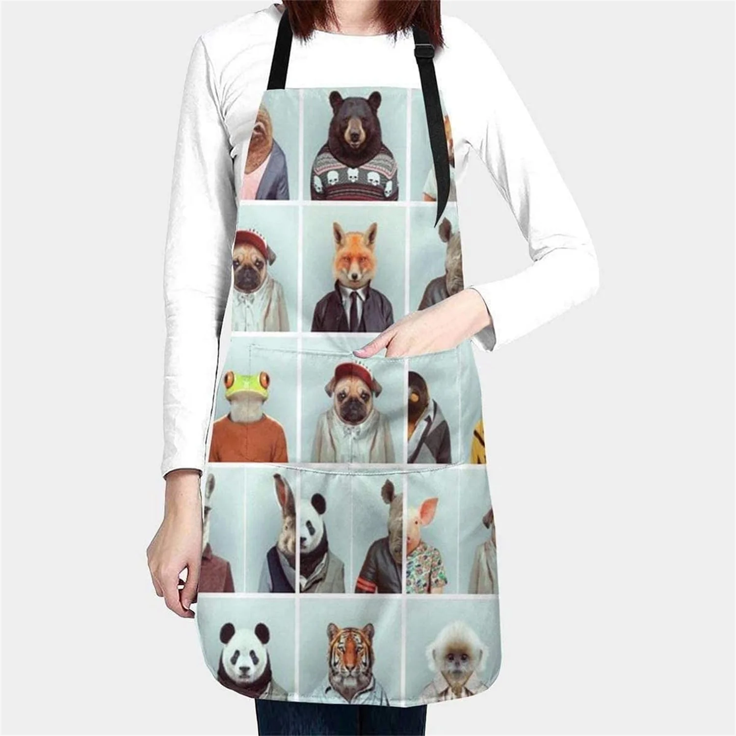 

Kitchen apron Hairdressing apron Women's kitchen apron Unisex waterproof apron, kitchen, baking, gardening, pet grooming