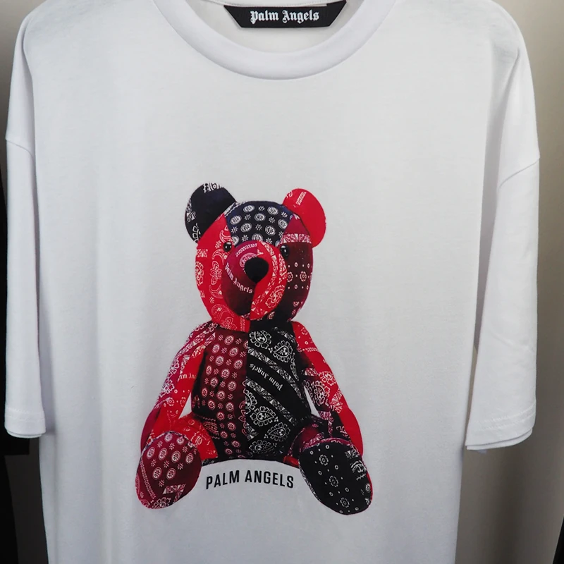 

Palm Angels letter printing couple street hip-hop popular simple wild men and women short-sleeved T-shirt 548784