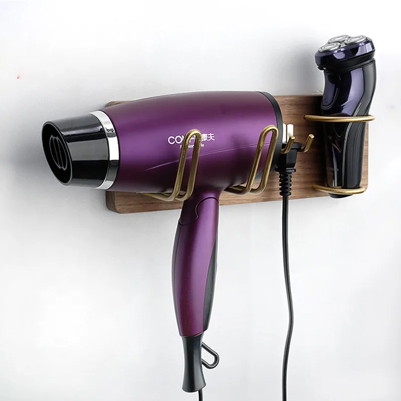 Деревянный держатель для фена настенный большинства сушилок органайзер