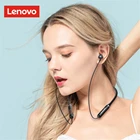 Новые беспроводные наушники Lenovo Bluetooth магнитные подвесные наушники IPX5 водонепроницаемые спортивные наушники с микрофоном гарнитура