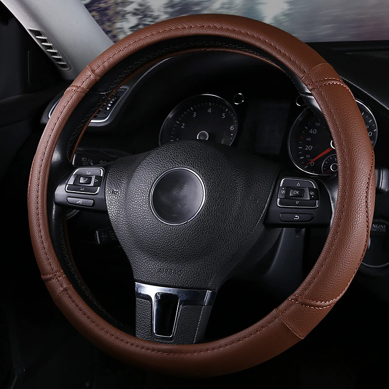 

Car steering wheel cover, four-season handle cover, car interior products, leather car steering cover, car accessories