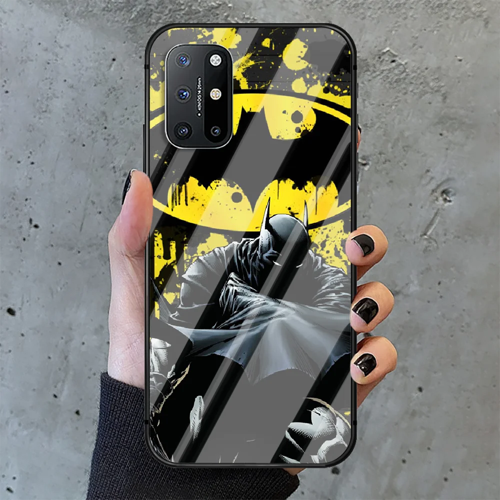

Batmans super hero Phone Tempered Glass Case Cover For Oneplus 5 6 7 8 Nord T Pro Black Tpu 3D