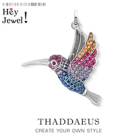 pendant colourful hummingbird2020 brand new cute fashion jewelry europe bijoux 925 sterling silver lightness gift for woman
