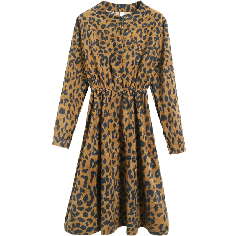 

Pastel Elegant Retro Vestidos Trendy Boho Robe Harajuku Sexy Midi Dress Women Winter Autumn Women Clothes Leopard Ukraine