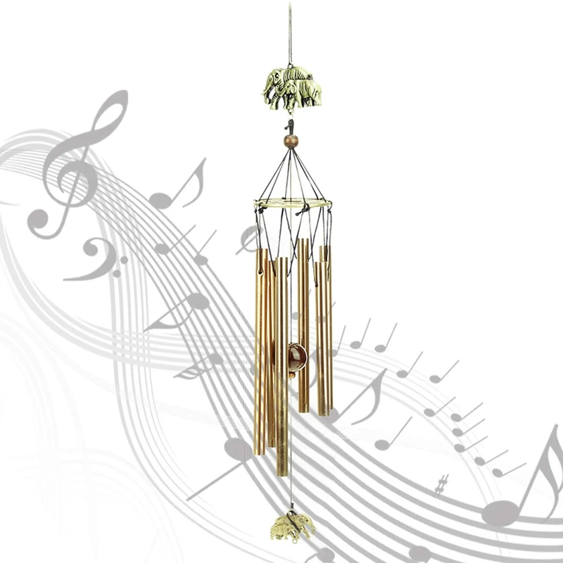 Винтажные медные ветряные колокольчики металлические 6 трубок нержавеющие