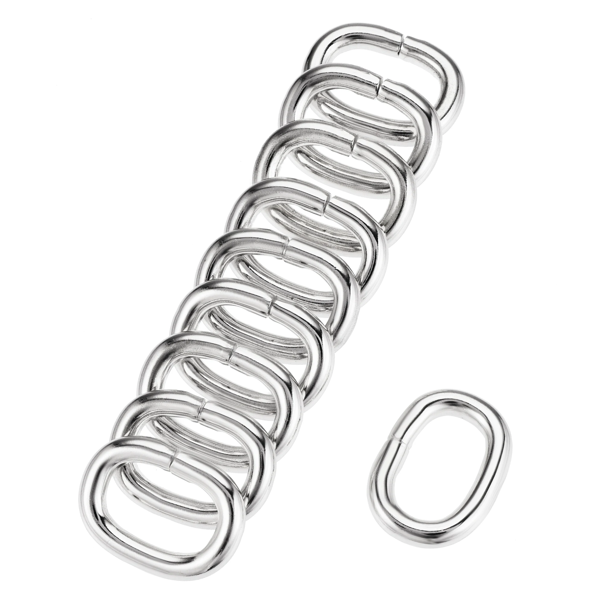 

Uxcell металлическое овальное кольцо пряжки 20х12 мм для сумок ремни Сделай Сам серебристый тон 20шт