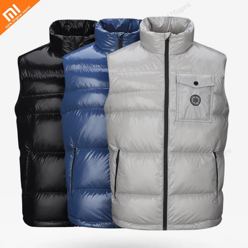 Xiaomi Mijia Uleemark ULEEMARK Мужской легкий пуховый жилет мужской 90% белый утиный пух Мужская