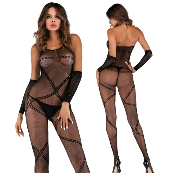 Новинка сексуальное женское белье для взрослых сетчатые колготки боди с чулками