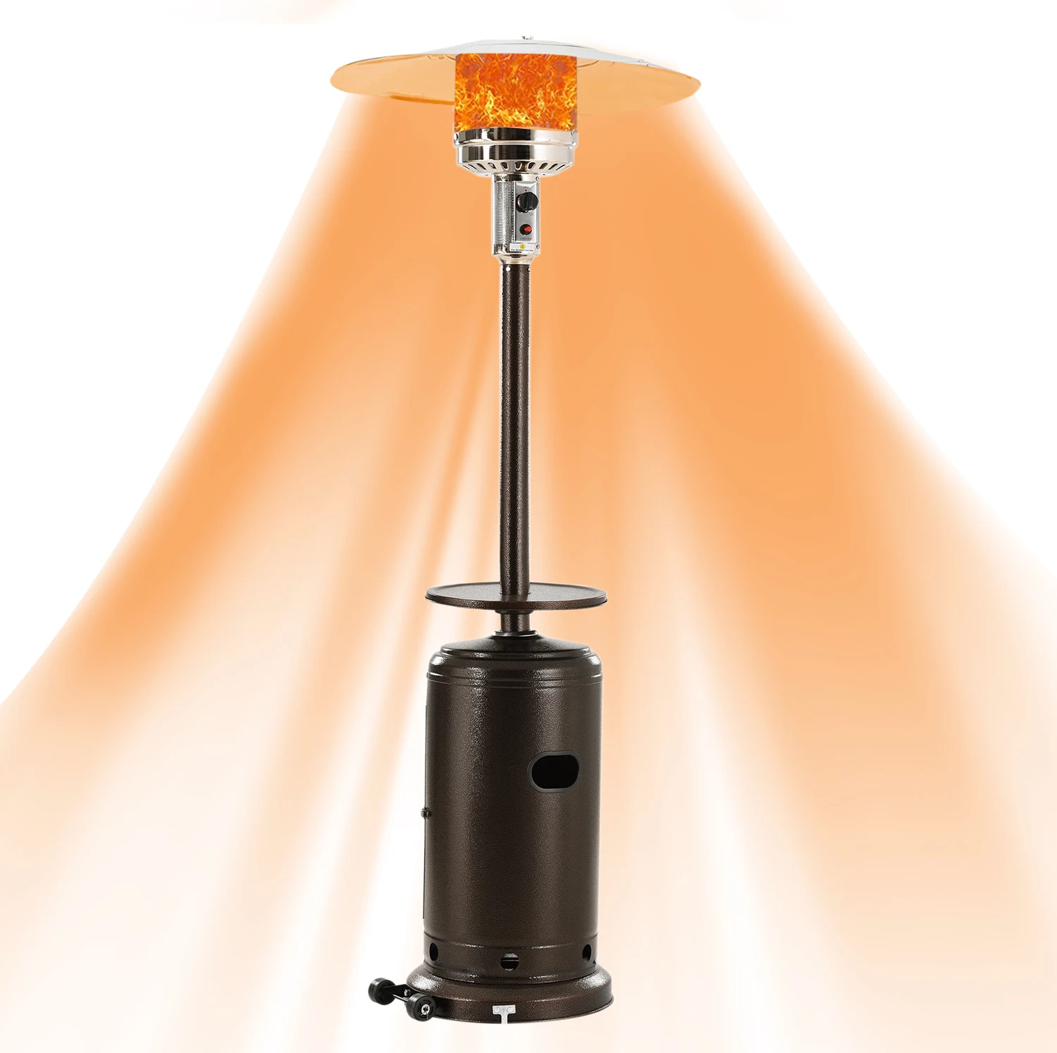 Standing 87" Propane Gas Garden Heater With Adjustable Table