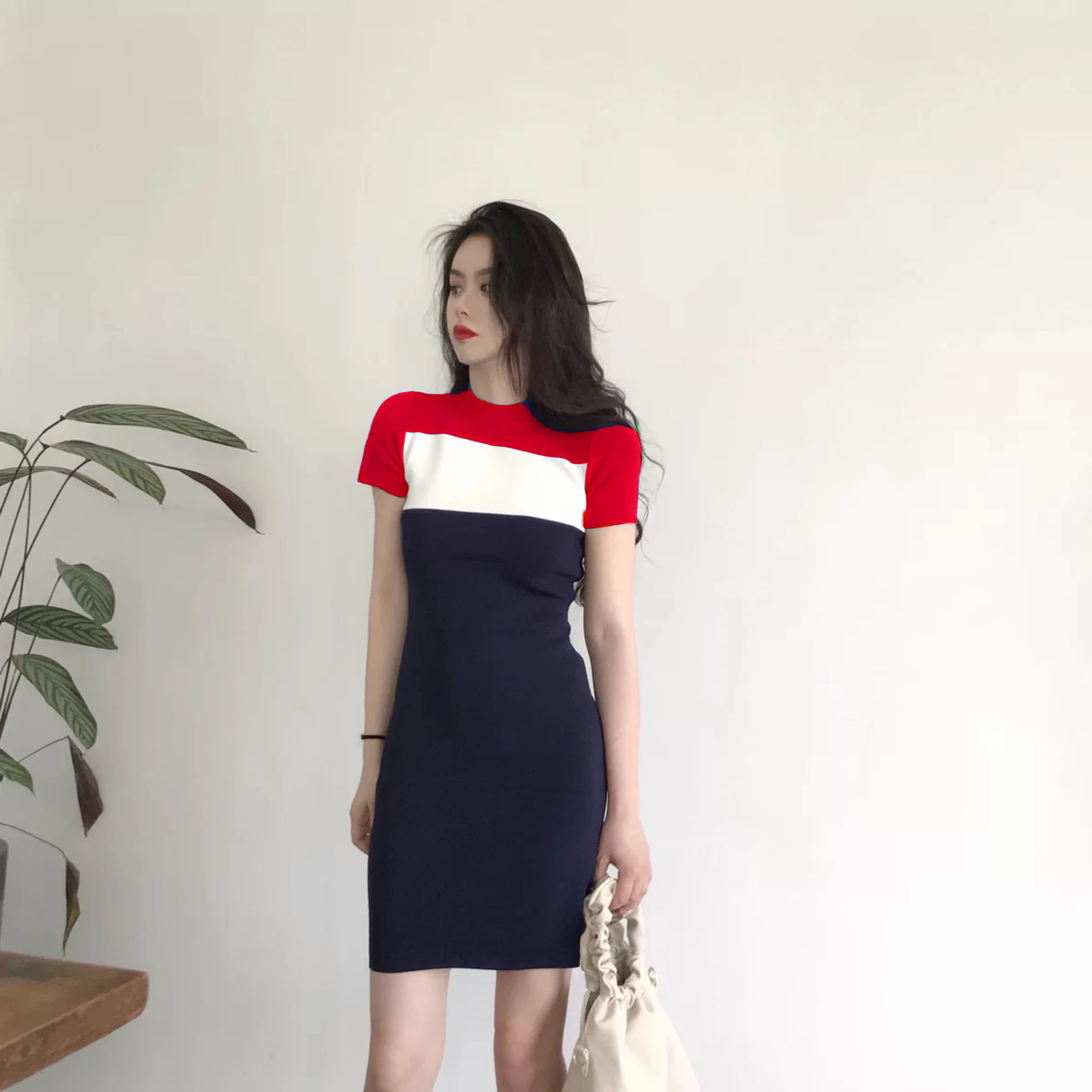 

Short Sleeve O-neck Korea Women Night Club Party Dresses Skinny Slim Fit Elegant Ladies Bodycon Casual Mini Cute Sweet Dress