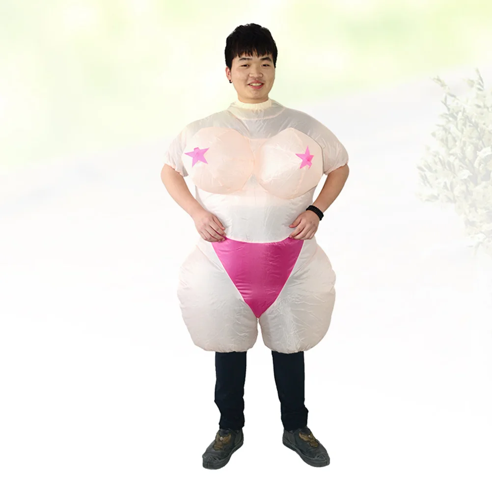 

Nude Cosplay Costumes Bachelor Party Inflatable Clothes Funny Performance Suit for Adults (without Battery)