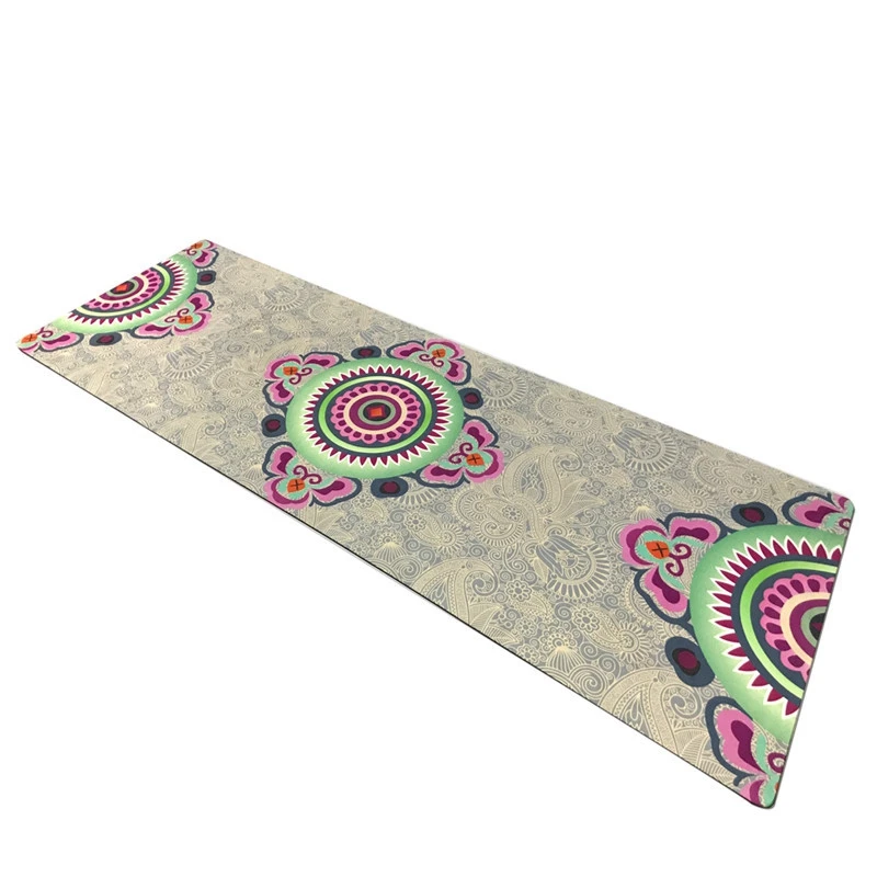 

Коврик для йоги и фитнеса с темным принтом, замшевый резиновый нескользящий коврик для занятий йогой с цветами, Заводская поставка, Трениро...