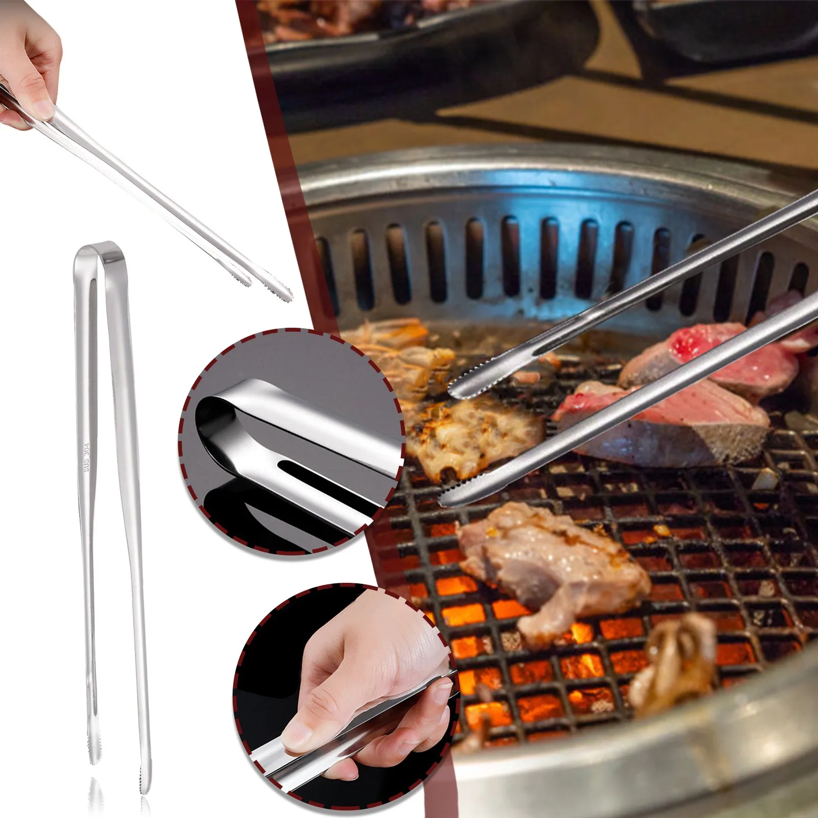 Многофункциональные Пищевые Щипцы из нержавеющей стали 304 пищевые щипцы для