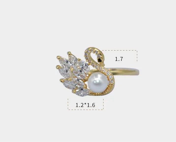 Лебединое Кольцо с жемчугом | Украшения и аксессуары