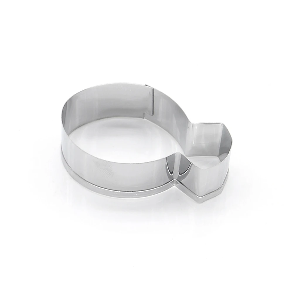 Свадебное кольцо с бриллиантом из нержавеющей стали Форма для выпечки печенья