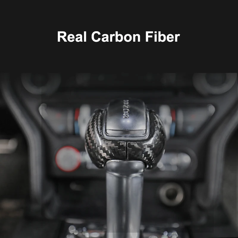 Наклейка на ручку переключения передач из углеродного волокна для Ford Mustang 2015 2016