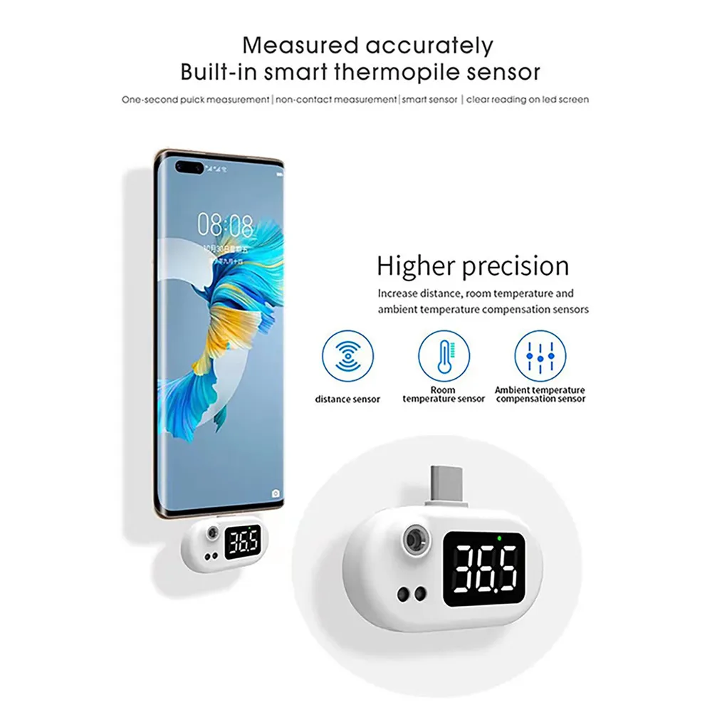 usb non contact infrared temperature meter smart mobile phone thermometer for androidiostypc c temperature measuring treasure free global shipping