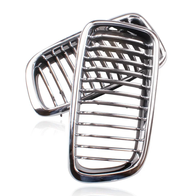 Серебристый левый и правый гриль для радиатора 2 шт. хромированная решетка BMW 7 Series