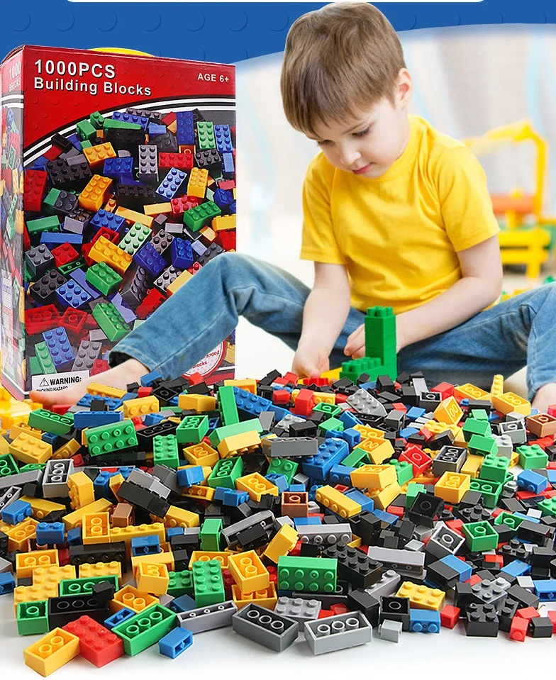 500/1000 шт. Детский конструктор Город|Игрушечные кубики| |