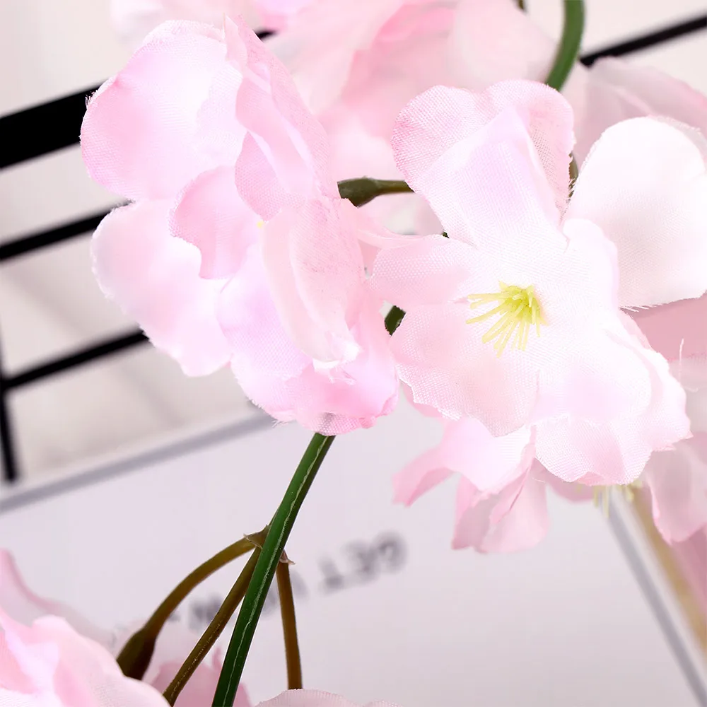 Сакура Вишневый цветок ротанга свадебное украшение арки лоза искусственные