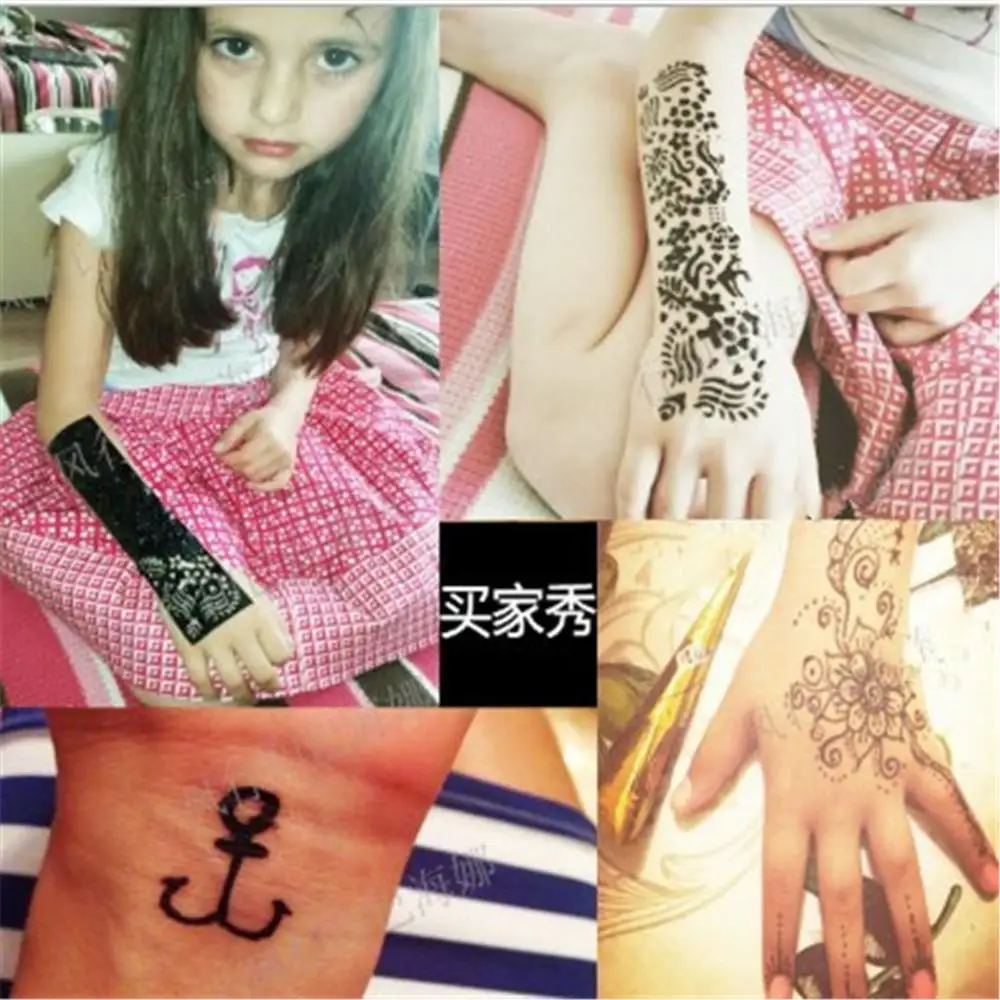 Новая паста для татуировки хной черные коричневые красные белые конусы хны