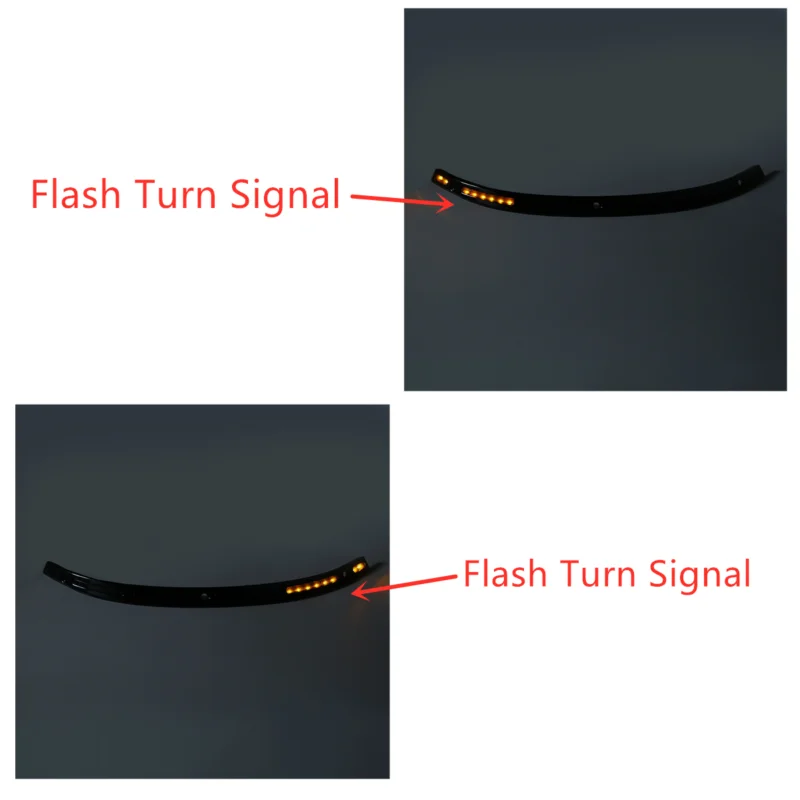 Мотоциклетная черная отделка лобового стекла янтарный светодиодный фонарь для
