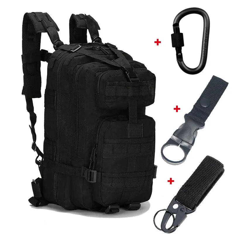 Военный рюкзак тактический Molle армейский Штурмовой Рюкзак Открытый Кемпинг Туризм Охота камуфляж Велоспорт велосипед Рюкзаки - Цвет: Black 2