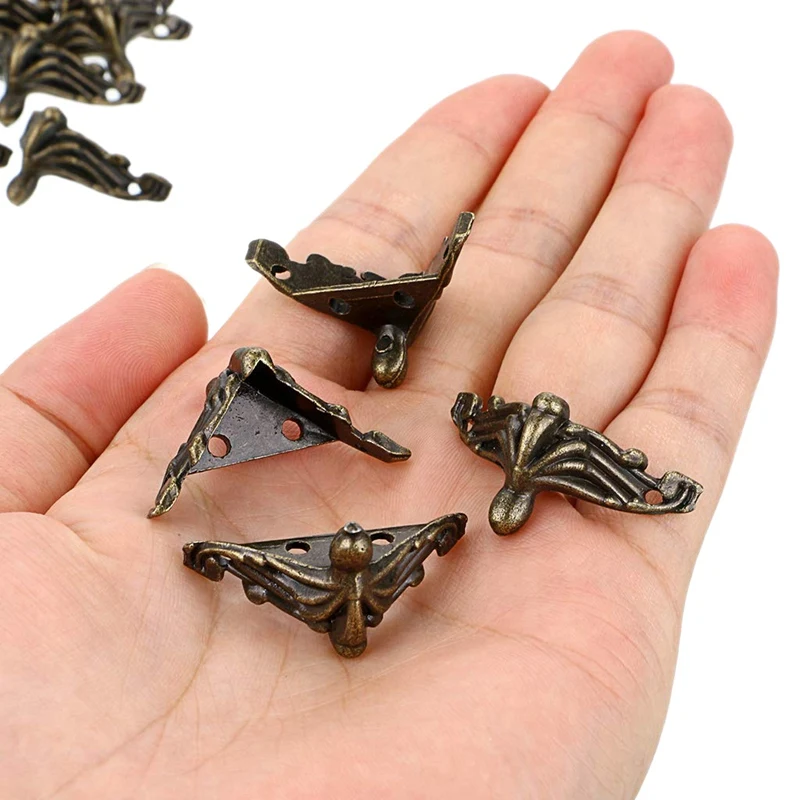 

30 PCS Antique Jewelry Box Feet Leg Wood Case Corner Protector Decorative Furniture Legs for DIY Jewelry Chest Gift Box Wood Box