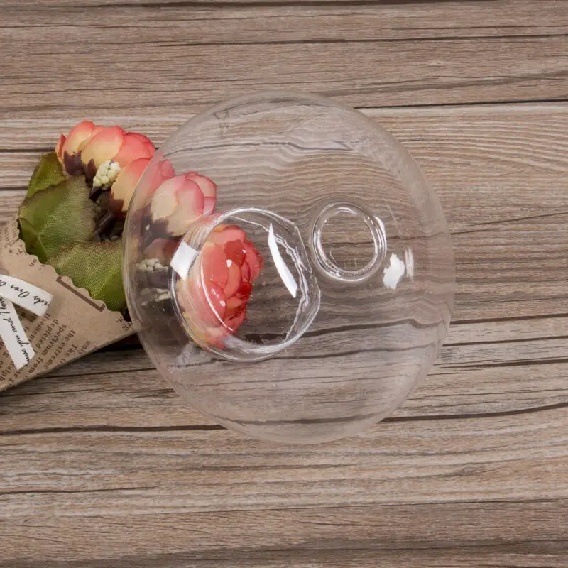 Новый круглый светильник пустотелый шар прозрачный стеклянный подсвечник для