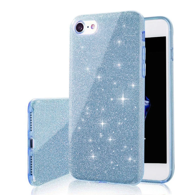 Blue Пикантные серебристые женские туфли-лодочки из ПК+ ТПУ чехол для samsung Galaxy A10 A20 A20E A30 A40 A50 A70 S7 S6 край S8 S9 S10 плюс A7 A8 A6 Bling милый чехол - Цвет: Blue