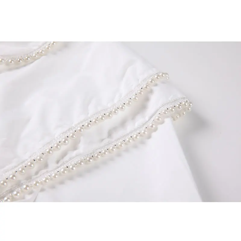 

XITAO Diamonds Patchwork Women Shirt Tide Fashion New Style Double Layer Collar Long Sleeve Elegant Single Breasted Top ZY5679