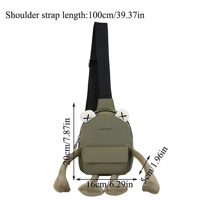 

Cartoon Cute Small Shoulder Crossbody Bag Womne Chest Belt Bag Canvas Fanny Pack Waist Bag Phone Bum Bag Personality Unisex 2020