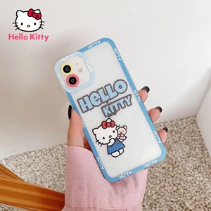 Hello Kitty Cute Silicone Phone Case for IPhone13 13Pro 13Promax 12 12Pro Max 11 Pro X XS MAX XR 7 8 Plus Cover