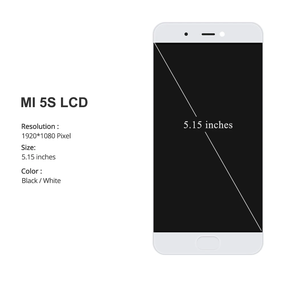 100% Оригинальный дисплей для Xiaomi Mi 5s Mi5s LCD сенсорный экран дигитайзер сборка