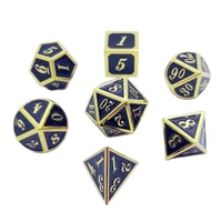 digital metal dice set 7 piecesset trpg board multiplayer entertainment game dice set zinc alloy high quality dice 2020 new