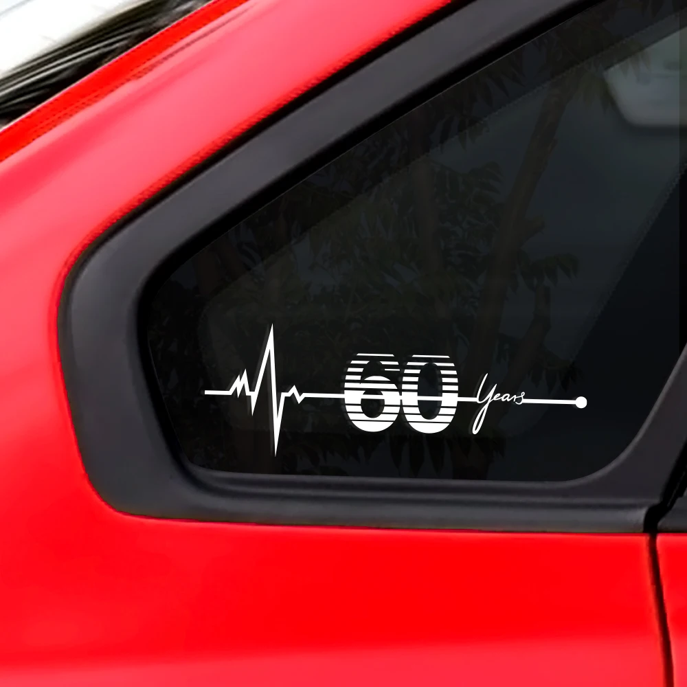 

Car 60year Anniversary Window Stickers Exterior Column Door Side Decals For Mini Cooper One S JCW Universal Car Accessories
