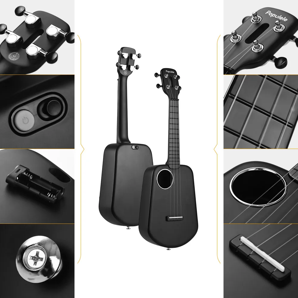 Populele U2 23 дюймов умная концертная Гавайская гитара Uke поддерживает приложение