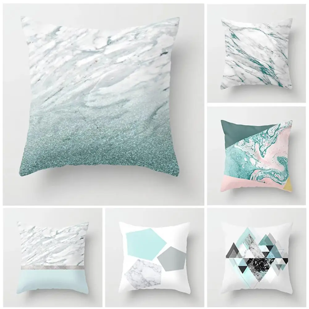 

Soft Fashion Skin-friendly Square Bed Pillow Case Colorfast Square Pillow Cover Protective for Bedroom