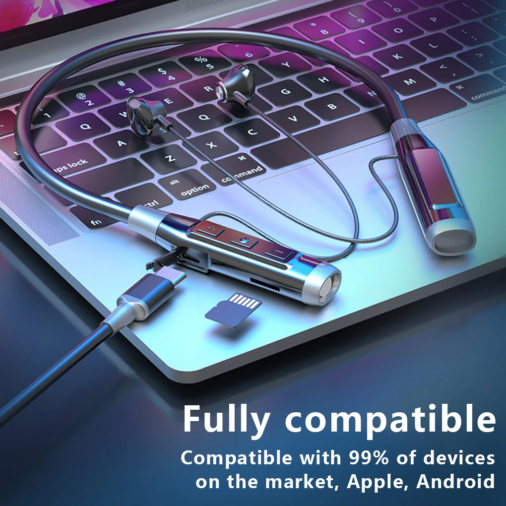 

Wireless Earphone Traveling Waterproof Bluetooth-compatible Micro USB In-ear Headphone Headset Supported Memory Card Low Delay