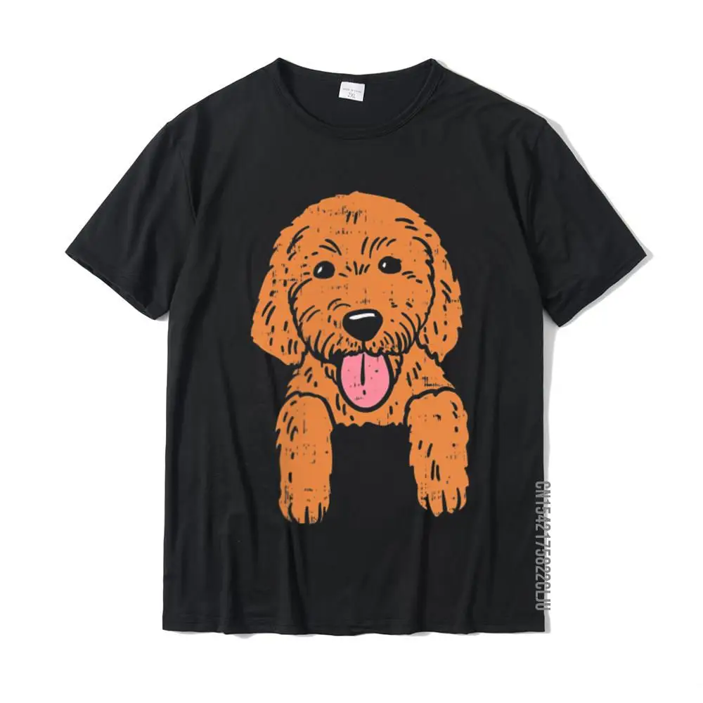 

Goldendoodle карманная Милая Собака любимый владелец мужчин женщин подарок футболка Топы Рубашки Ретро нормальный хлопок мужские топы футболки нормальный