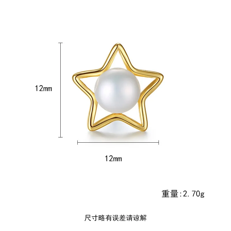 

DI-468 S925 sterling silver earrings freshwater pearl fashion five-pointed star earrings earrings factory wholesale